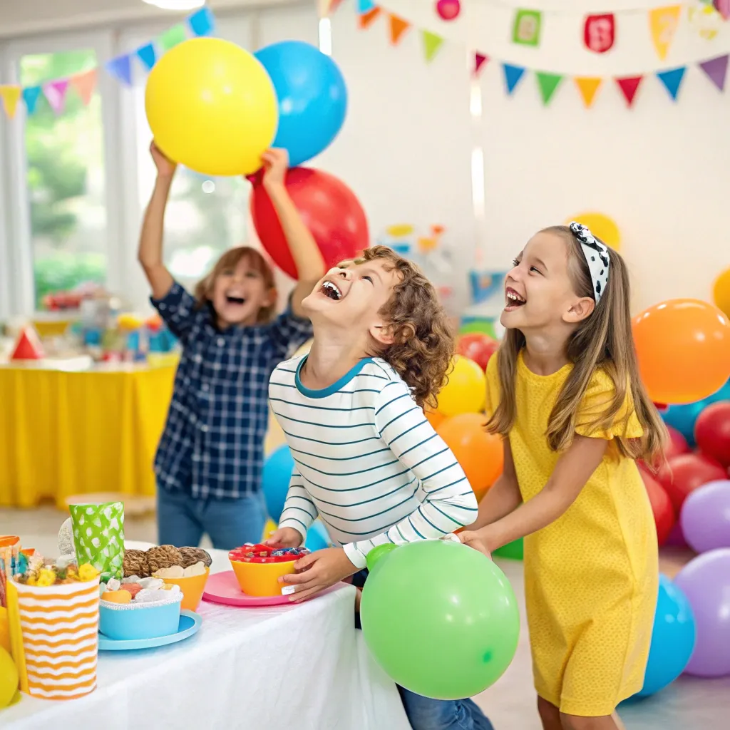 Joyful Kids Party with Balloons