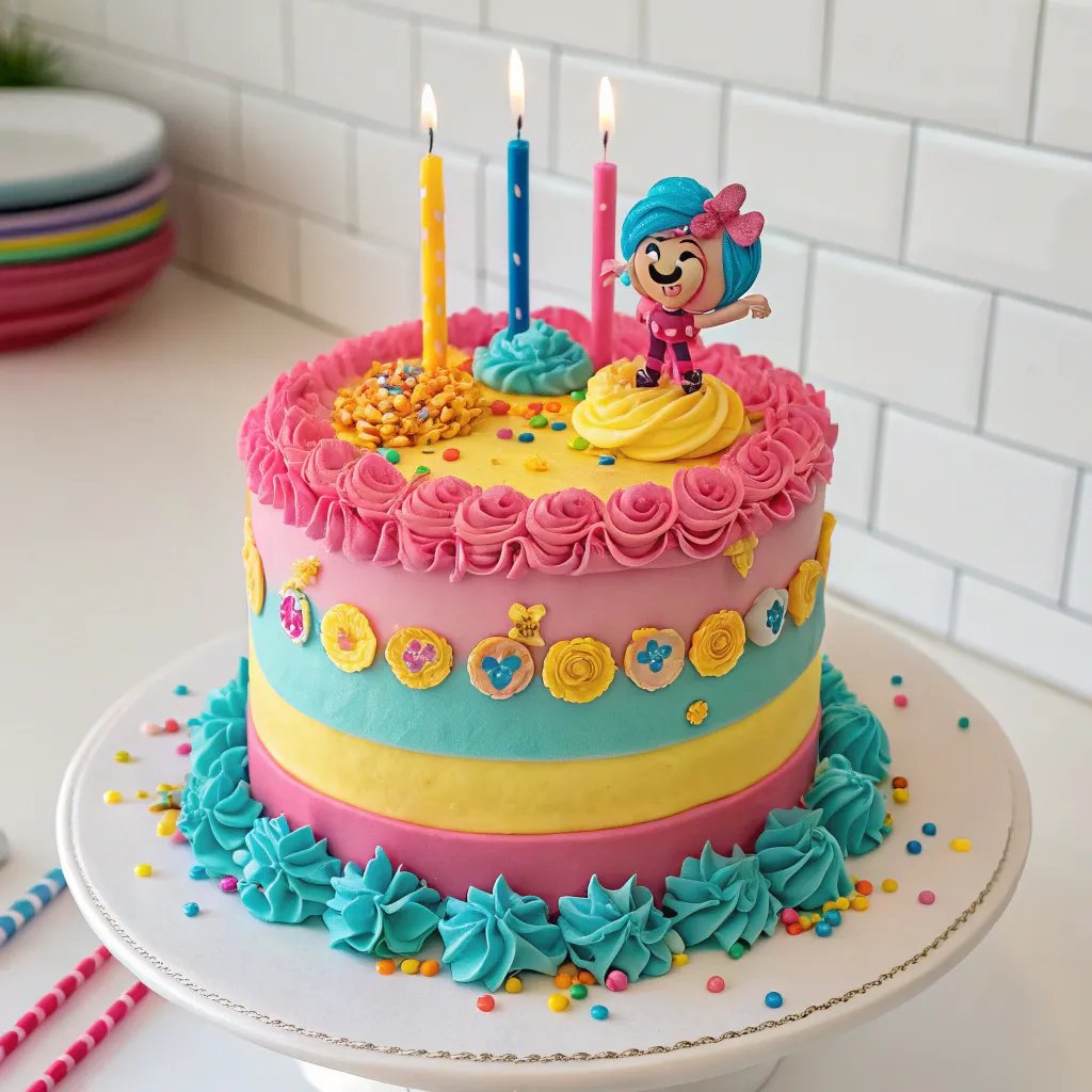 Colorful birthday cake for children